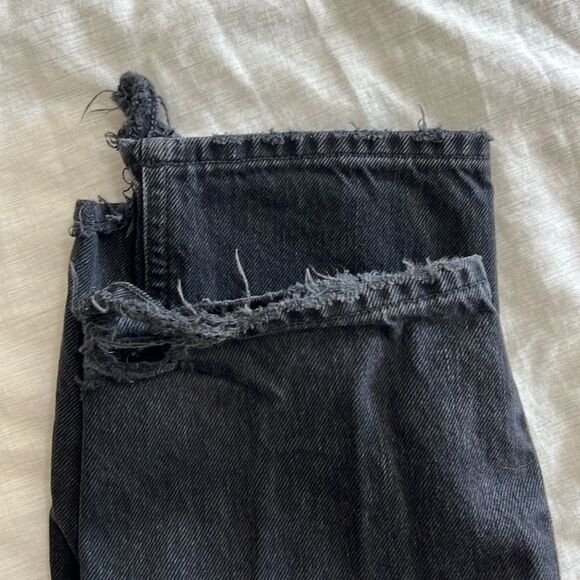 AGOLDE Women’s Black LANA ‘90s High Waist Straight Leg Jeans Size 26 - Picture 9 of 10